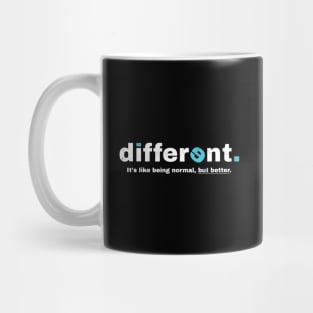 Different. be kind autism logo awareness month Mug